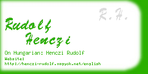 rudolf henczi business card